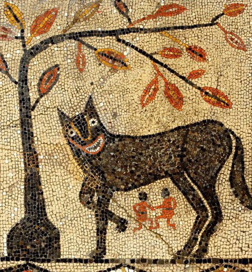sorry not medieval but i can't stop thinking about the roman wolf mosaic in yorkshire