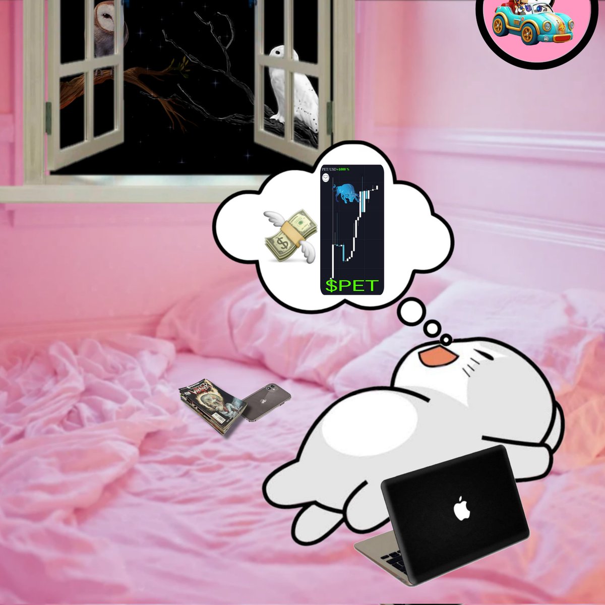 RonGrg082's tweet photo. Early Bird catches the worm๐.
Goodnight Meow ๐บ
$PET #ToTheMoon .
@HelloPetsLabs .
๐https://t.co/4k38WFw9LK
#HelloPets #PET #Web3 #Metaverse #Songs #BitcoinNFTs https://t.co/2gJpL7Cch8