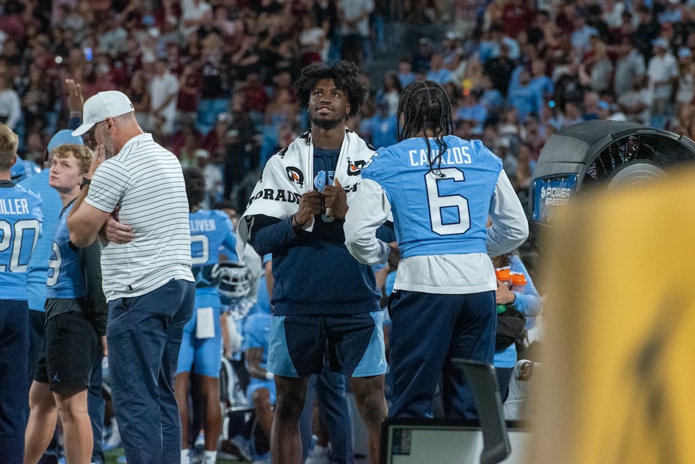 shelbymswanson's tweet photo. “It’s a life’s dream to play at [North Carolina], life’s dream to play in Charlotte — against South Carolina," Mack Brown said. "[His] family members had 30 tickets and he didn’t get to play.”

My sidebar on @DevontezWalker and the eligibility debacle currently sidelining him: https://t.co/uMnvy4QtMm