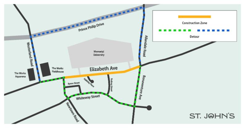 Remember! ⚠️

Construction on Elizabeth Avenue is ongoing. Plan your route to avoid the area and exercise patience and attention to safety. Detours are in place. The area should be avoided as much as possible; drivers should consider alternate routes to access campus.