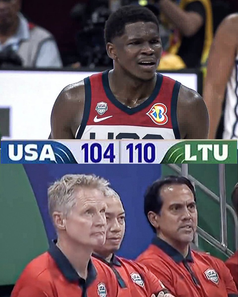 thebeardbrasil's tweet photo. Tão vendo porquê nunca vai ser justo chamar quem ganha a NBA de "campeão do mundo"?

Os EUA acabaram de perder pra Lituânia. Isso mostra que pra você ser campeão mundial, precisa participar e vencer um torneio mundial, porra.

Como isso se tornou um debate? https://t.co/Hxk0nrGi4Q