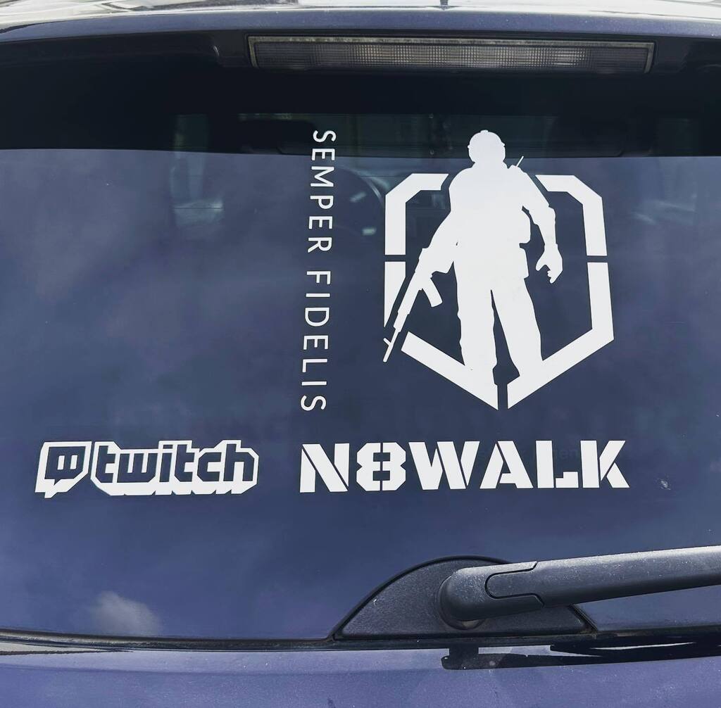 N8walk1's tweet photo. Meine Frau ist einfach die beste… Sie hat mir mein Logo geplottet :)
Und sollte jemand sagen das ist schief, das war dann meine Schuld beim dranbabben ;)
#logo #twitch #streamer #plotter #twitchstreamer 
#twitchstreamer #twitch #streamer #twitchaffiliate #twitchtv #twitchgam… https://t.co/m0gXOANnML