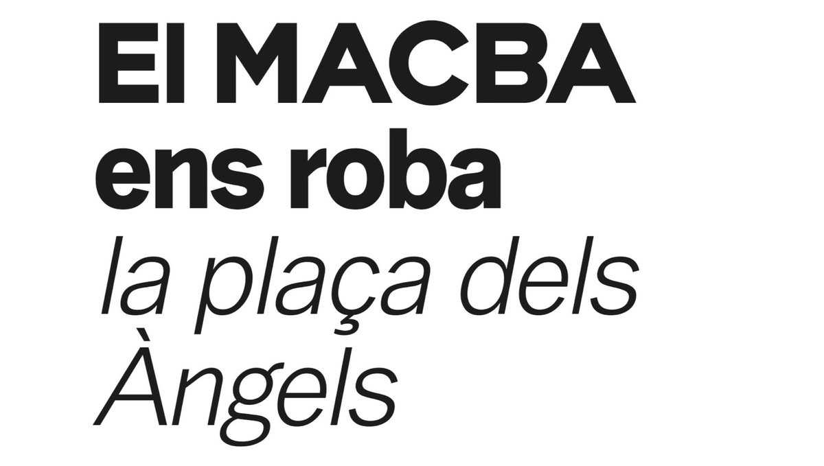 ❌⬛️ ASSEMBLEA OBERTA de la plataforma NO a l’Ampliació del MACBA

DILLUNS 4 de setembre a les 19h a l’<a href="/antigamassana/">Antiga Massana</a> 

Esteu convidades totes les veïnes i col.lectius del #Raval! 

Vine i participa!