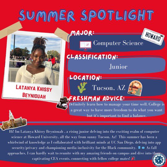 huceacouncil's tweet photo. 🏜️ Welcome to your third year Latanya. Good luck!🏜️ https://t.co/DXWrG1CmaD