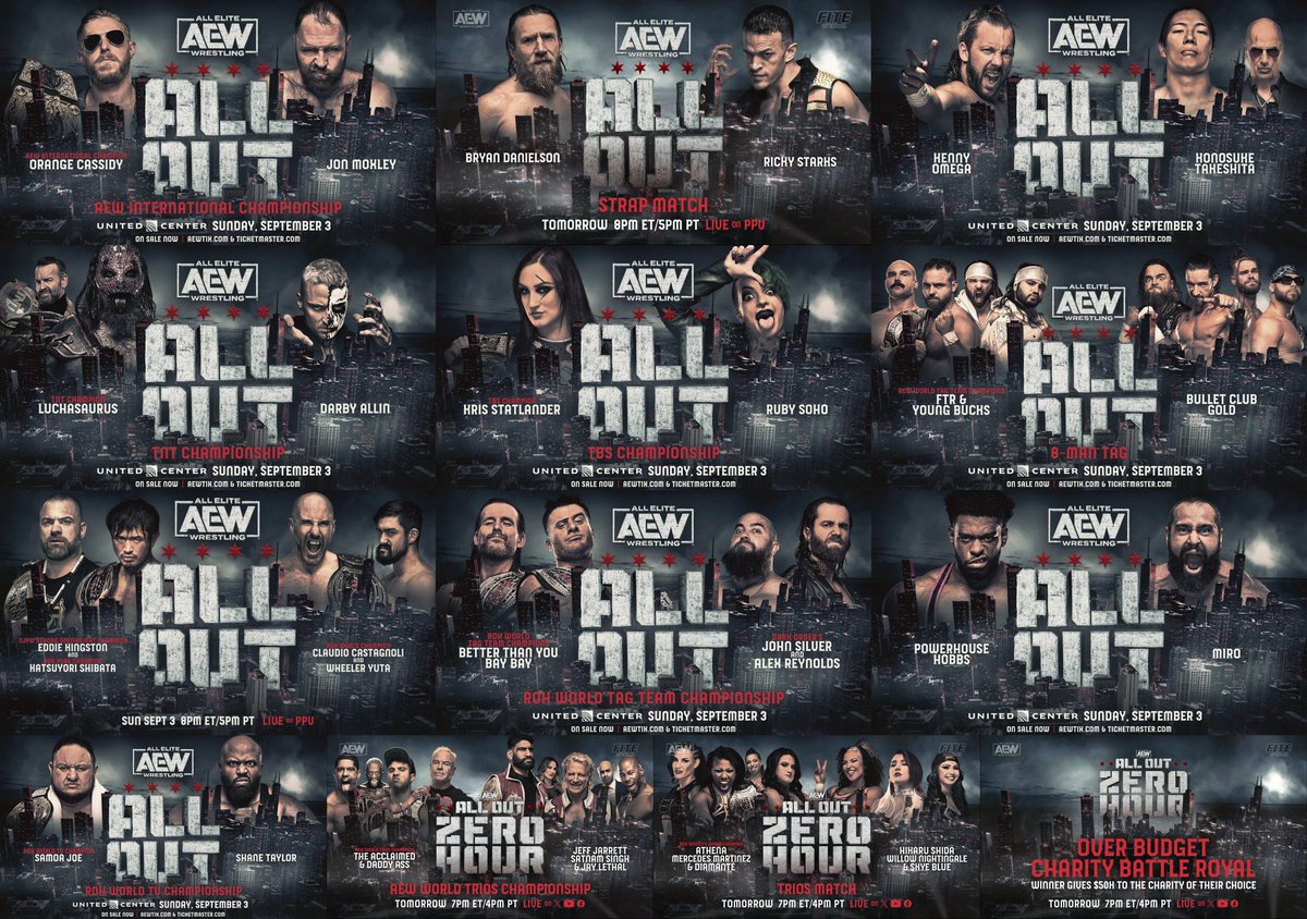 AEW #AllOut comes to you LIVE with the Zero Hour at 7PM from the