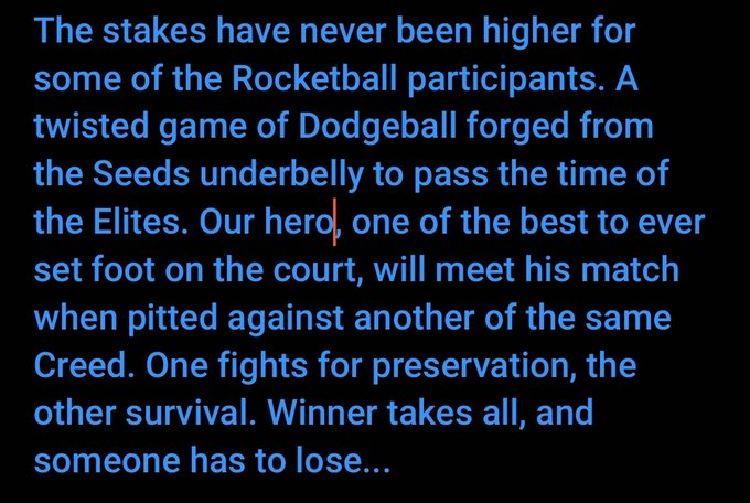 CloudHopper69's tweet photo. @the_vogu VOGU 4081 &amp; 2947 

💥Dodgeball just got Lethal💥

Rocketball?! 

Dodgeball to the death for the Elites?!

- Story by: my 2 amazing kids and their TARs -

-Written by: the one and only @LadyValor - 

See story pitch below 👇 https://t.co/SkFUyXSxZm