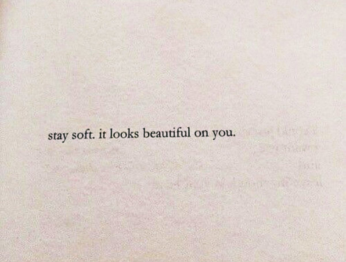 PoemHeaven's tweet photo. stay soft. https://t.co/sUIWSx44tQ