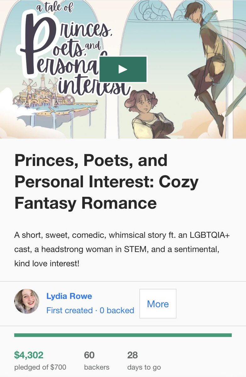 lydlbutton's tweet photo. Just reached 60 backers on the Kickstarter for my book about a dwarf committing IP theft &amp; escaping her arranged marriage by teaming up with a poet &amp; setting up her brother with her fiancé 😭😭😭

👀 can we get to 69?

#kickstarter #author #fantasyromance https://t.co/dsQk1bVBq5