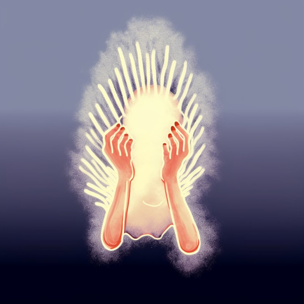 conveyorstudio's tweet photo. I asked God, "what am I doing?" 
A seraphim said, "hold your head." 
So I did. So I did. So I did. So I did. https://t.co/Ou1eOZWzvO