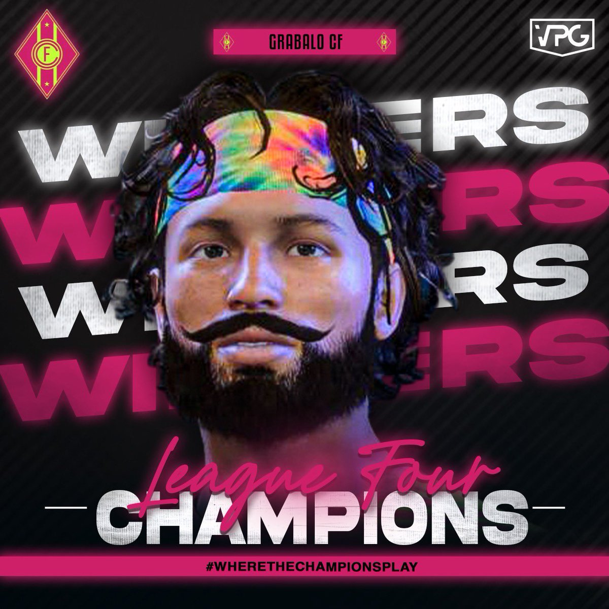 OfficialVPG's tweet photo. 🏆 C H A M P I O N S 🏆

🙌 Congratulations to @GrabaloCF  🏴󠁧󠁢󠁥󠁮󠁧󠁿 for winning the @VPGEurope League Four! 

⚽️ League Standings: https://t.co/U8TYCIC9d7

#FIFA23 #ProClubs https://t.co/jnWlatbIwT
