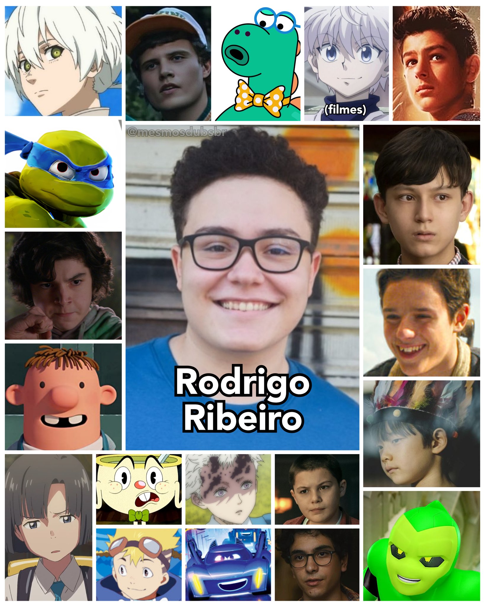 Personagens Com os Mesmos Dubladores! on X: Brabíssimo essa figuraça!  Desde a infância dando o que falar no mundo da dublagem, Rodrigo Ribeiro é  um excelente ator, conhecido por dublar Fushi em