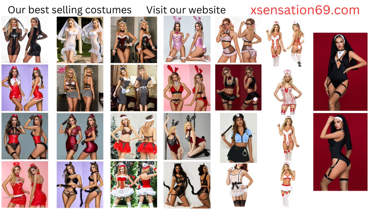 xsensation69's tweet photo. Spice up your wardrobe with our sizzling collection! 🔥 Ignite your passion with our scorching selection of sexy costumes! 😍 Explore over 25 tantalizing ensembles that will set the night on fire. Get ready to sizzle and make a statement like never before! 💋 #sexy #costumes #buy https://t.co/s5NAmEYsIx