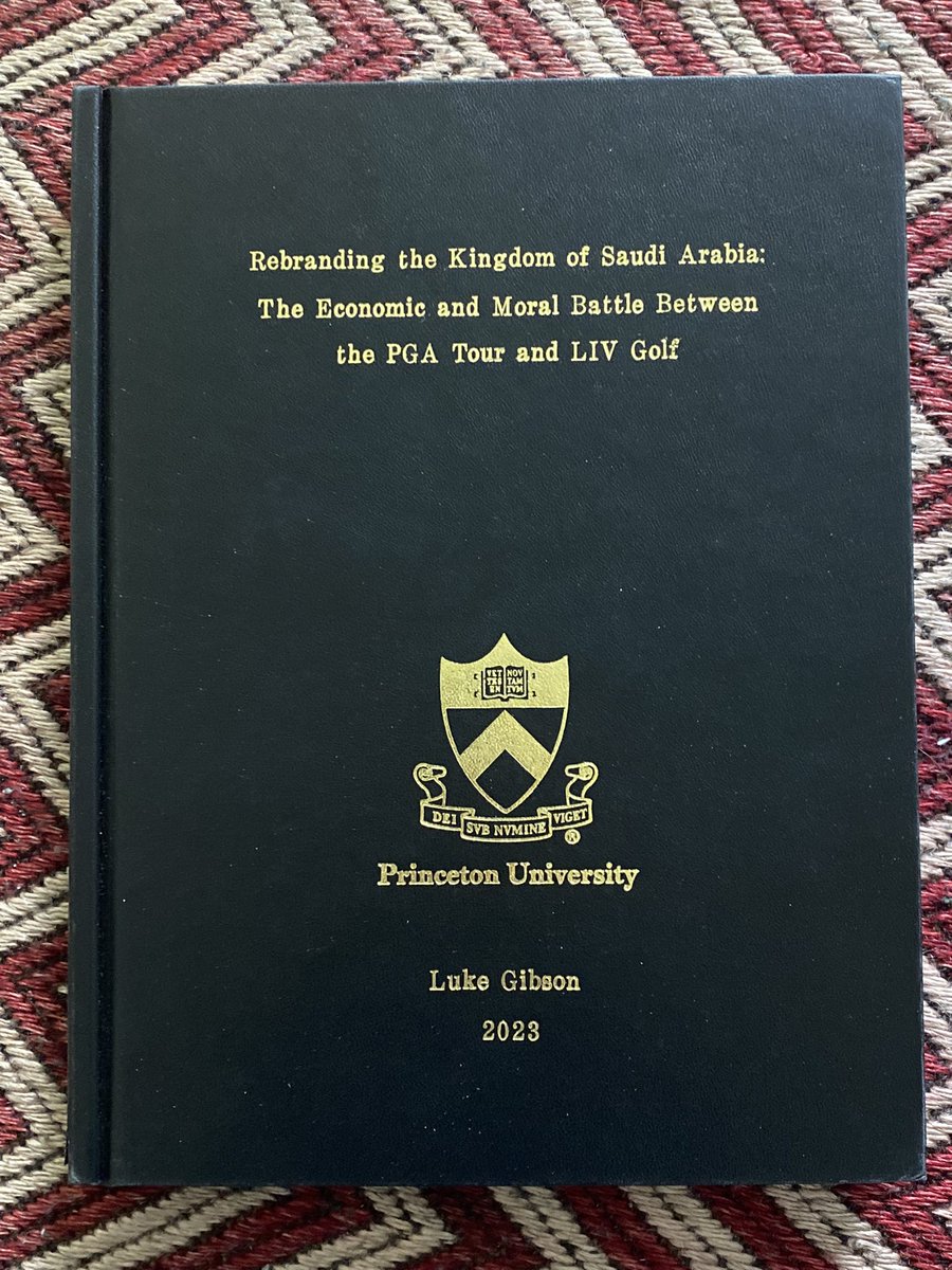 The son of a good friend of mine wrote his Senior Thesis at Princeton on a familiar topic. His thorough dive into the phenomenon of sportswashing, which is hardly unique to the Saudis, is commendable and eye-opening and underscores how important this debate is to the future of