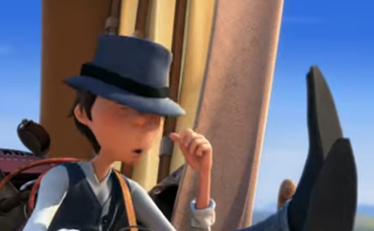 servonium's tweet photo. his new hat is the one that stays still, my first thought was "that's pretty useful for a hunter or a person with his crazy ass acrobatic dances" but then I thought of how his old hat covers his eyes
why none of you told me that https://t.co/XLaI5DVROn