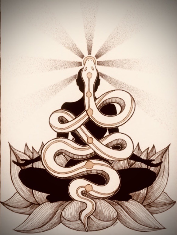 My grandfather taught me the Zulu version of what is called in English, meditation...You feel something like a hot coiled snake ascending up your spine and bursting through the top of your head. The umbilini is the source, the primal source of the sangoma’s powers.

-Credo Mutwa
