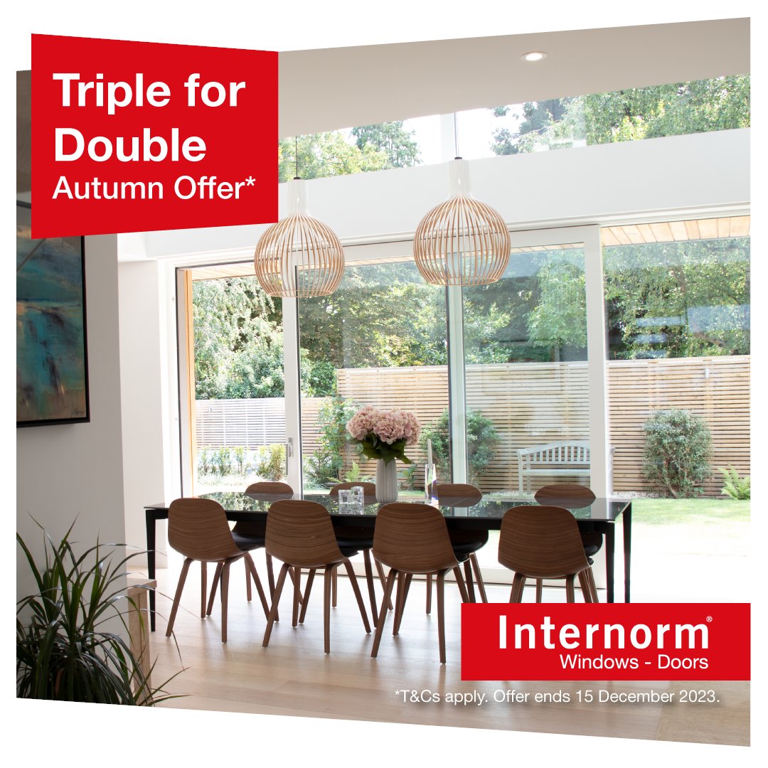 The AUTUMN PROMOTION starts tomorrow. TRIPLE GLAZING for the price of double — it's surely a no-brainer! Call or message us to find out how you can take advantage of this fantastic offer. bit.ly/inter-offer #tripleglazing #tripleglazed #passivhauswindows