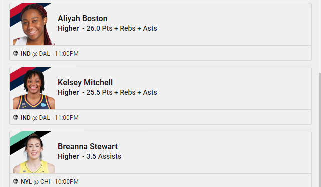 DFSCashline21's tweet photo. A handful of Underdog plays the model likes today

#WNBA #GamblingTwitter #NBA #Underdog #PrizePicks #PrizePicksWNBA https://t.co/wlAJa8EnTQ