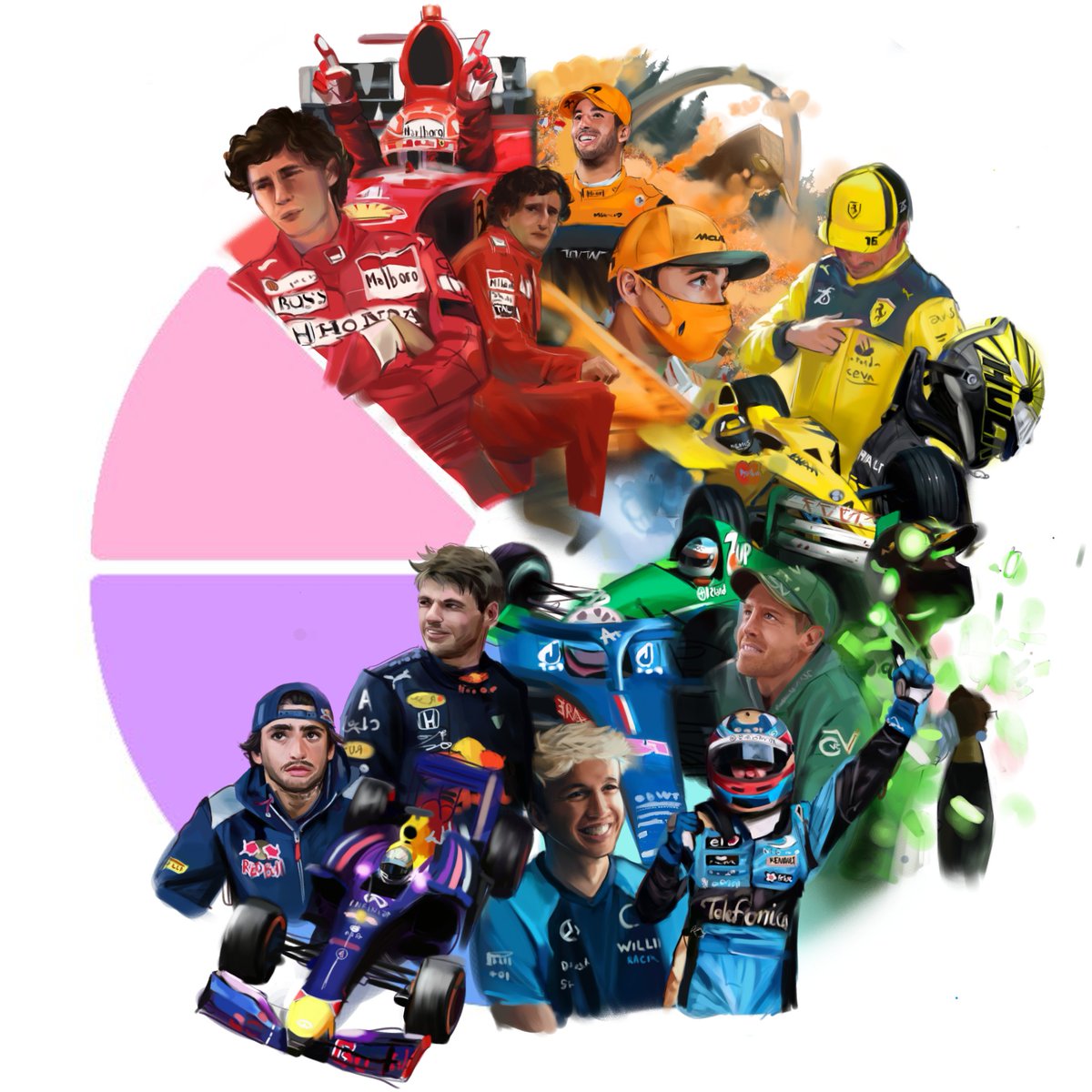 niyianii's tweet image. giving an update on the F1 colorwheel, some little details to polish on the dark blue part, but it's getting better !
#colorwheelchallenge #f1drivers #f1 #MonzaGP