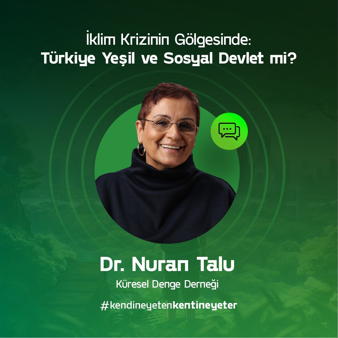 kentineyet's tweet photo. 𝐃𝐫. 𝐍𝐮𝐫𝐚𝐧 𝐓𝐚𝐥𝐮 - 𝐊𝐮̈𝐫𝐞𝐬𝐞𝐥 𝐃𝐞𝐧𝐠𝐞 𝐃𝐞𝐫𝐧𝐞𝐠̆𝐢

İklim Krizinin Gölgesinde
Türkiye Yeşil ve Sosyal Devlet mi? https://t.co/dX2JCiaT1v