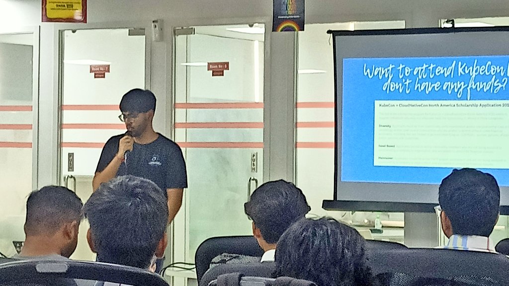flerk3n's tweet photo. Insights ✨ #kloudkarnival #cncfnd
I was a noob in K8s. The event was very beginner friendly, and well organised. Met new people, learned about Kubernates, Open Source, Cluster Upgrade. Had some refreshments !! Thank you @cncfnd @shivv_twt @abhinavd26 @AyushKu38757918 https://t.co/WjzHZZtJw7