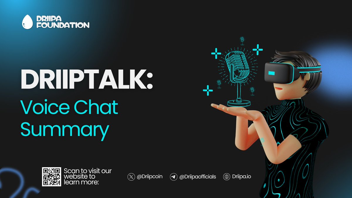 drpfofficial's tweet photo. Weekly DriipTalk on Telegram Group summaries Epi 03 ✍️ ( Sep 3 )
• Last Week Event Update
• Our CTO Interview
• Plan for Traction
• Sourcing for Driipa License
• Updates on Ecosystem development and #Driipa Wait-list app userbase plan
• #Driiptag is almost ready
• QnA https://t.co/BLzg6RE7GS