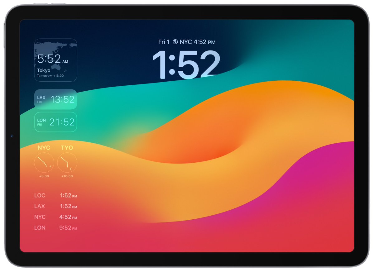 Now in beta: World Clock 1.15, with redesigned widgets for iPhone StandBy mode and iPad Lock Screen.

If you're running iOS 17, please give it a try: testflight.apple.com/join/W4icDq8K