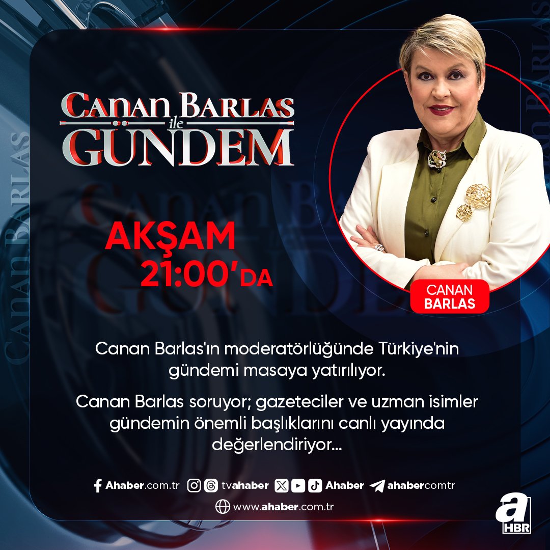 📺@cananbarlas’in konukları; AK Parti Sinop Milletvekili Dr. @NazimMavis, Ekonomist / Akademisyen Prof. Dr. @abdulkadirdev, Eski NATO Şube Müdürü Dr. @kmlolc1972, Sabah Gazetesi Haber Koordinatörü @abdurahmnsimsek, Akşam Gazetesi Yazarı Kurtuluş Tayiz @DARKAPI ve Cemil Barlas…