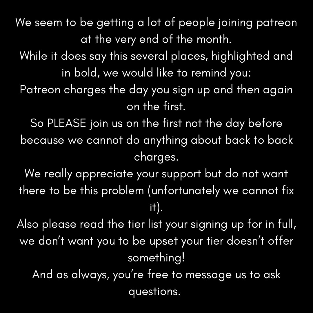 coffeecauldrons's tweet photo. Please read everything in full before joining, we don’t want to see anyone accidentally get double charged. https://t.co/JvIJyZWudo