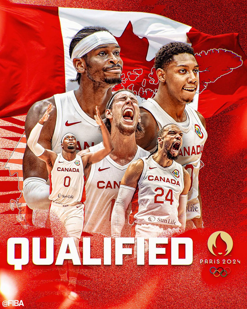 So proud of this team. Congratulations @CanBball. #Paris2024 here we come. #Olympics #Canada