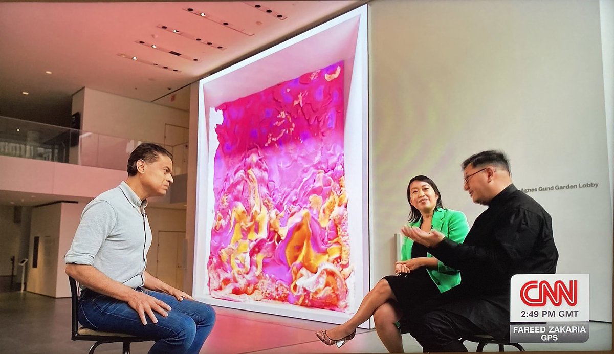 We were at CNN with our curator Michelle Kuo to share behind the scenes of Unsupervised at MoMA! Thank you <a href="/FareedZakaria/">Fareed Zakaria</a> for making an incredibly meaningful episode on AI!