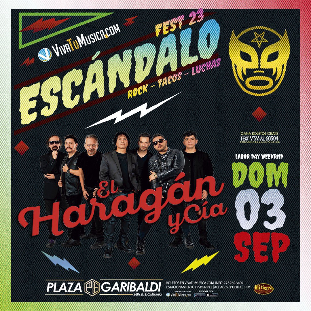 ElHaraganyCia's tweet photo. ¿Quién para armar un buen escándalo esta noche en #Chicago? Tickets aquí 🎫👉🏽 Information: 1(773) 769-3400 y en la taquilla del evento ¡ahí nos vemos! 🤘🏽🌵

#mexicanosenchicago #chicagonight #chicagoconcerts #latinosenchicago #rockmexicanoenchicago #chicagoparty #chicagocity https://t.co/FWdocfdmuC