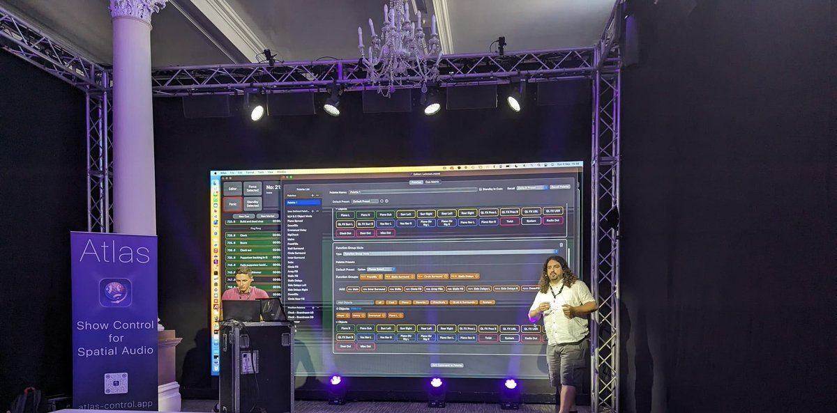 Day one of <a href="/plasashow/">PLASA Events</a> done and our first demo of Atlas in the @dbaudiotechnik Soundscape Theatre. 
Come see us tomorrow at 3:15pm for another overview of how Atlas make spatial work. 

#plasashow #sound #soundscape