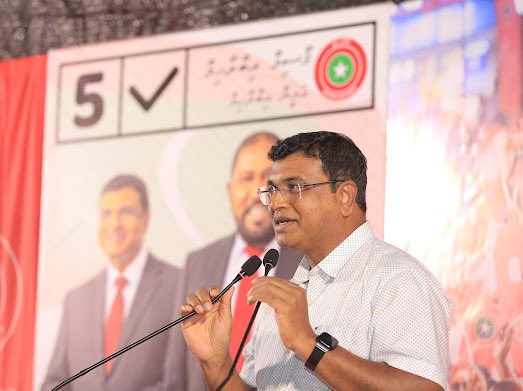 JPSecretariat's tweet photo. Qaumee Candidate 🇲🇻@qasimibrahim adhi Running mate @ameenmaldives Addu City gai baahvaa campaign jalsaa

#HaaskandaalaaHamajeheyne 
#QasimAmeen2023 
#VoteQasim2023 https://t.co/m0MqDXrJFI