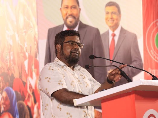 JPSecretariat's tweet photo. Qaumee Candidate 🇲🇻@qasimibrahim adhi Running mate @ameenmaldives Addu City gai baahvaa campaign jalsaa

#HaaskandaalaaHamajeheyne 
#QasimAmeen2023 
#VoteQasim2023 https://t.co/m0MqDXrJFI