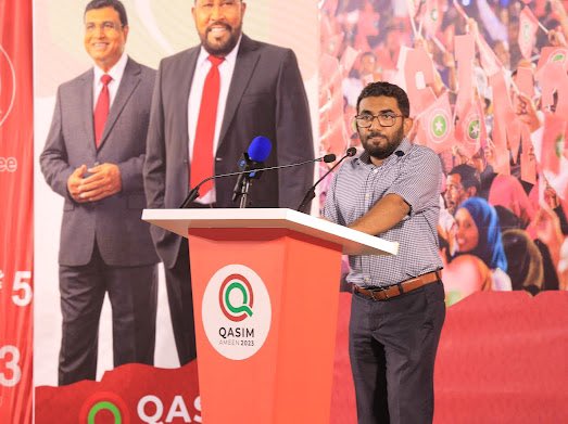 JPSecretariat's tweet photo. Qaumee Candidate 🇲🇻@qasimibrahim adhi Running mate @ameenmaldives Addu City gai baahvaa campaign jalsaa

#HaaskandaalaaHamajeheyne 
#QasimAmeen2023 
#VoteQasim2023 https://t.co/m0MqDXrJFI