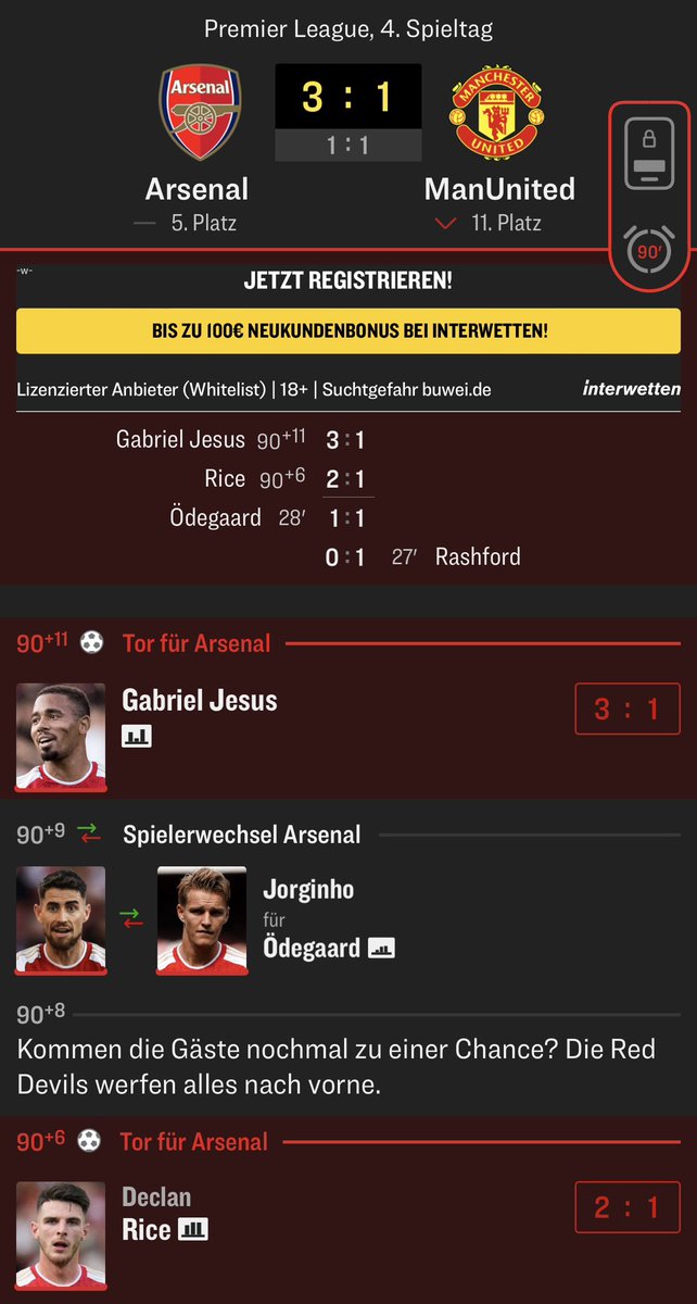 Ich kann nicht mehr😍 Ganz wichtiger Sieg! Es ist noch nicht so gut wie letzte Saison, aber mit Jesus kommt ein ganz wichtiger wieder. Formation gefällt mir so viel besser, als mit Partey auf RV. Xhaka kann bisher gar nicht ersetzt werden…