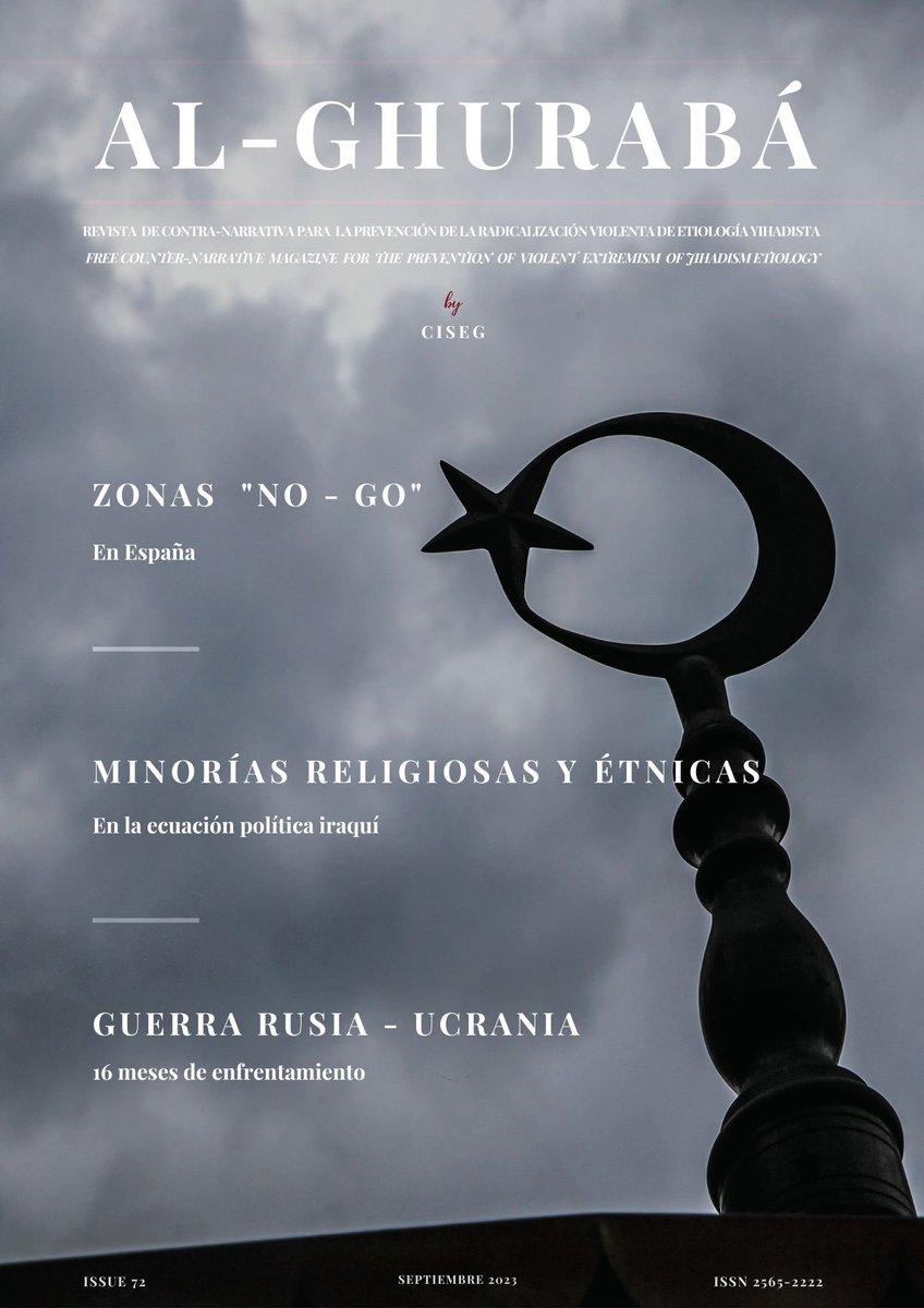 Compartimos el n°72 de la revista de <a href="/intelsegglobal/">CISEG IntelSegGlobal</a> de prevención y narrativas frente al radicalismo violento Yihadista “Al-Ghurabá”, que edita nuestro docente <a href="/dgg030/">David G</a>.
Este mes, en <a href="/GhurabaMagazine/">Al-Ghurabá Magazine</a>, un especial sobre la guerra de Rusia-#Ucrania.
👉 alghuraba.org/publicaciones