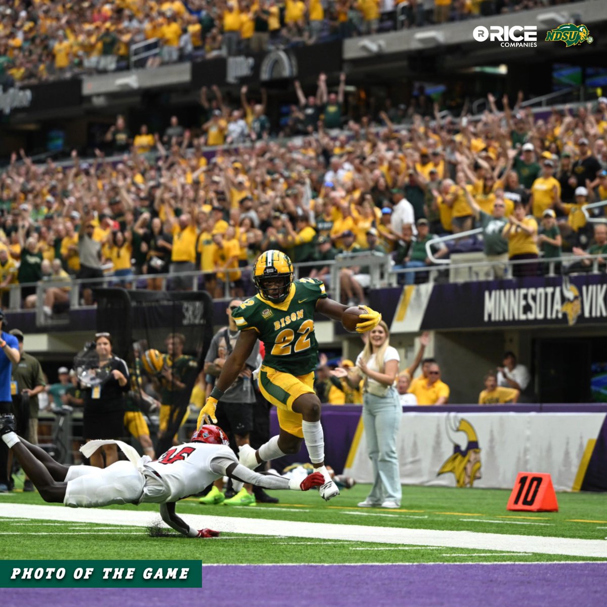 TaMerik Williams finishing a 54-yard touchdown run is this week's Photo of the Game presented by Rice Companies.