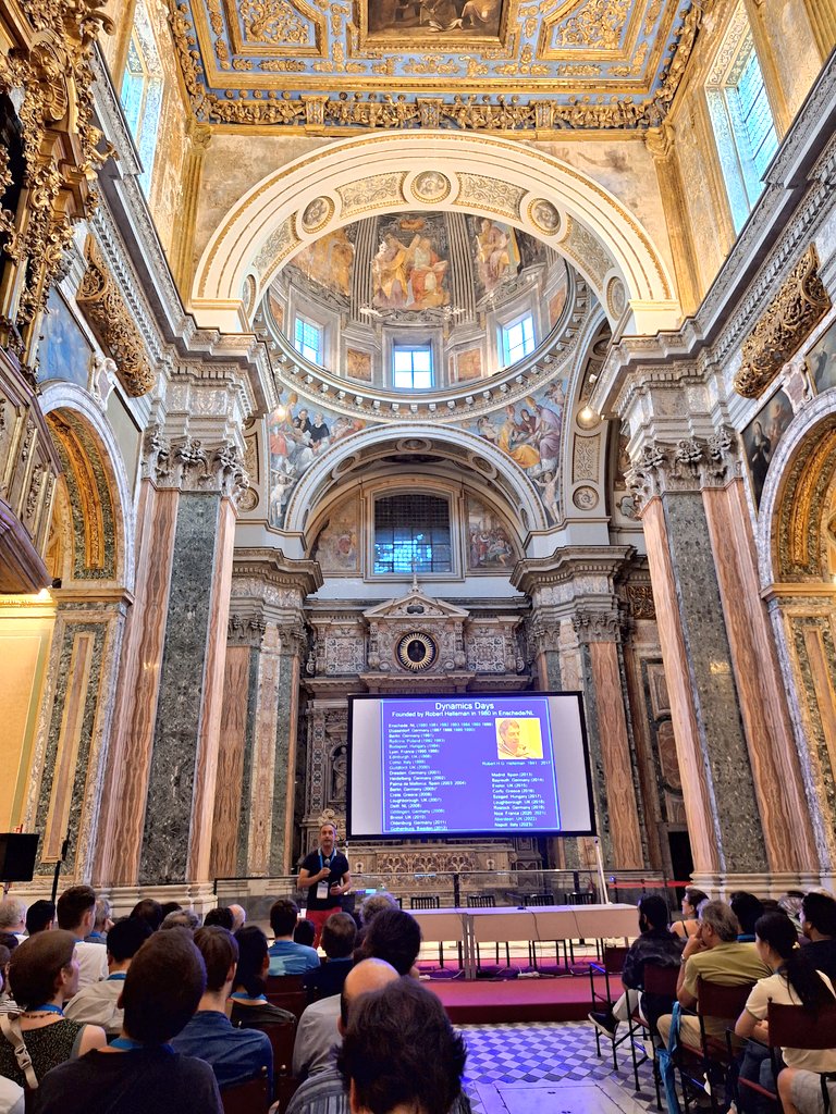 brcznh's tweet image. 43rd Dynamics Days Europe starts with the Public Lecture: Eckehard Schöll. Five decades of Dynamics Days Europe-from chaos to neural networks and power grids 
@days_europe #dynamicsdayseurope #dynamicsdays2023 #dynamicsdayseurope2023
