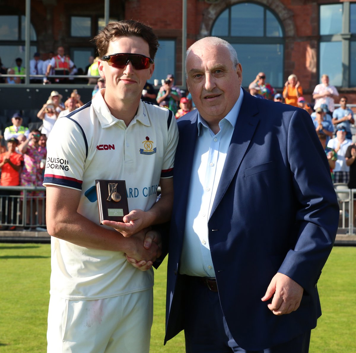 <a href="/LongridgeCC/">Longridge CC</a> <a href="/EmiratesOT/">Emirates Old Trafford</a> Your Most Valuable Player - Liam Grey with his unbeaten century and 2 early wickets! 👏