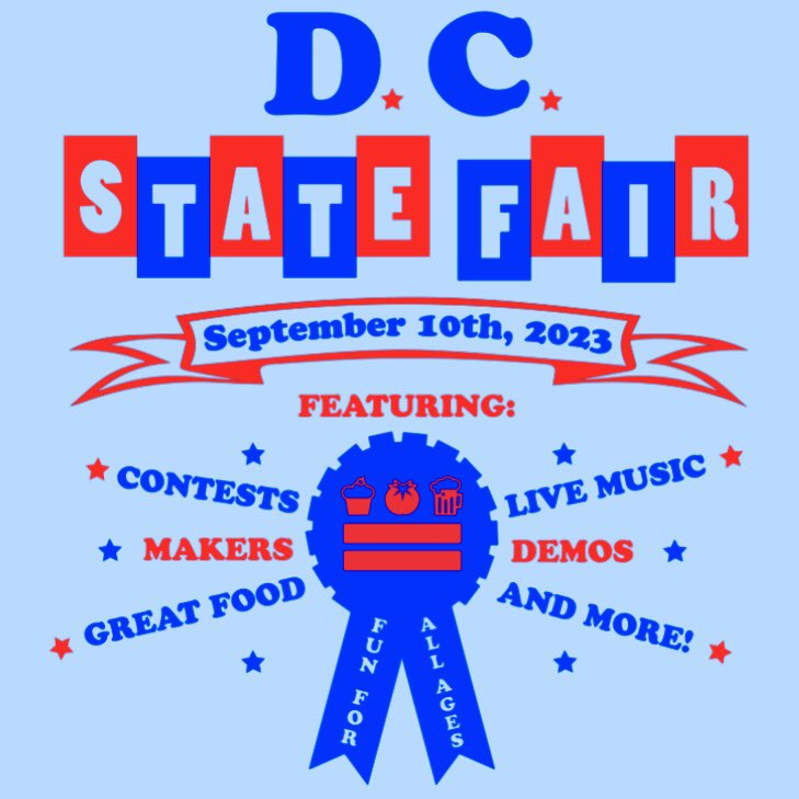 BailiwickCrewDC's tweet photo. Next Sunday! We’re back at the @DCStateFair - this year at Franklin Park in downtown DC.

The fair runs from 10am-5pm with something for everyone!

And we’ll have a brand new shirt to support @DCStateFair fundraising efforts! 

Stop by next week to get one!
#dcsf https://t.co/NuzwXz1cUH