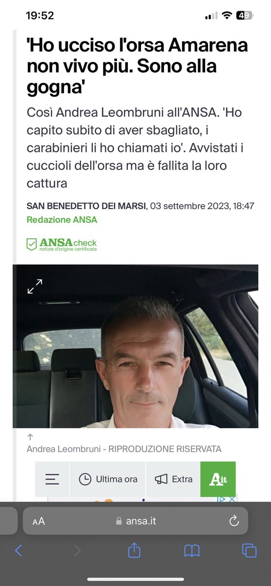 AgostiniAlessio's tweet photo. Ed è comunque poco per quello che hai fatto #Amarena #abruzzo #andrealeombruni #assassino #ladevipagare #vaffanculo #schifo #gognaèpoco #staizitto #stronzo https://t.co/OSUNKonR07