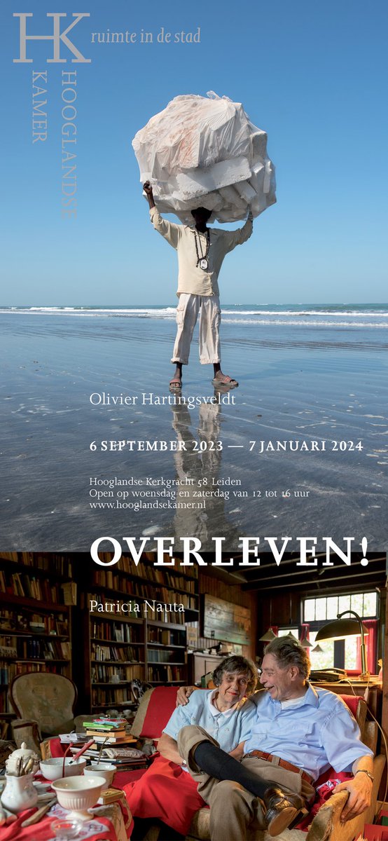 A.s. woensdag 6 september  openen de exposerend fotografen <a href="/PatriciaNauta/">Patricia Nauta</a> en Olivier van Hartingsveldt hun gezamenlijke fototentoonstelling ‘Overleven!’ in de Kamer van de <a href="/Hooglandse/">Hooglandse Kerk</a> kerk in <a href="/OntdekLeiden/">Leiden, Stad van Ontdekkingen</a>. Vanaf 5pm met een hapje en drankje. Kom je ook naar de openingsborrel?
