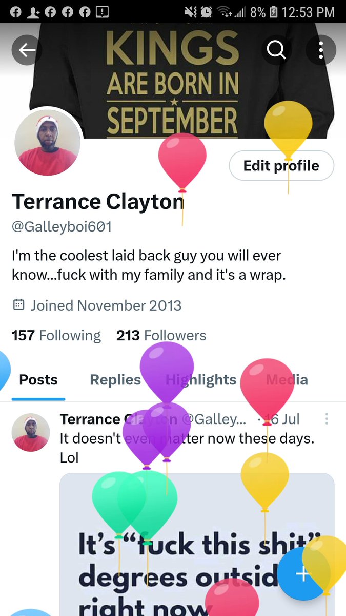 Galleyboi601's tweet image. Good afternoon my peeps. Just wanna give thanks to my Lord and savior for allowing me to see this 45th trip around the sun. It's been a blessing and I'm thankful to be here. #Virgoseason is on and poppin. #chapter45