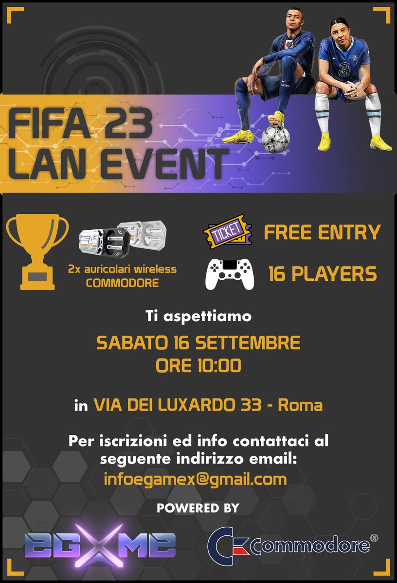 🎮⚽ Sfida lanciata! Unisciti al nostro #torneofifa su #FIFA23 a Roma! 🚀Contattaci per più info! #FIFA23LAN #RomaGaming 🏆💥
