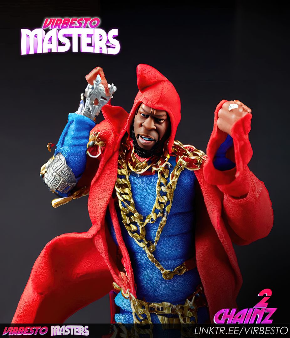 hey @2chainz #2chainz take a look at this hilarious toy version I made for you linktr.ee/virbesto #artificialintelligence #artwork #aiartists #heman #toyphotography #toys4sale #toygroup_alliance