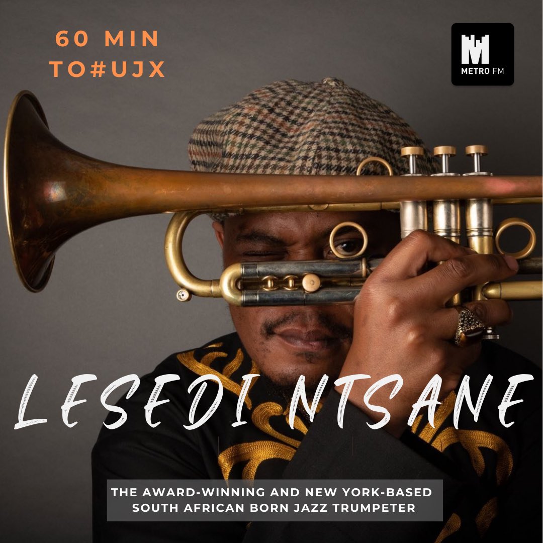 nothembaujx's tweet photo. We are 60 minutes away from #JazzOclock with #UJX on @METROFMSA and our featured guest trumpeter @MrNtsane 📻🎵🎺 https://t.co/e00qTSqgkz
