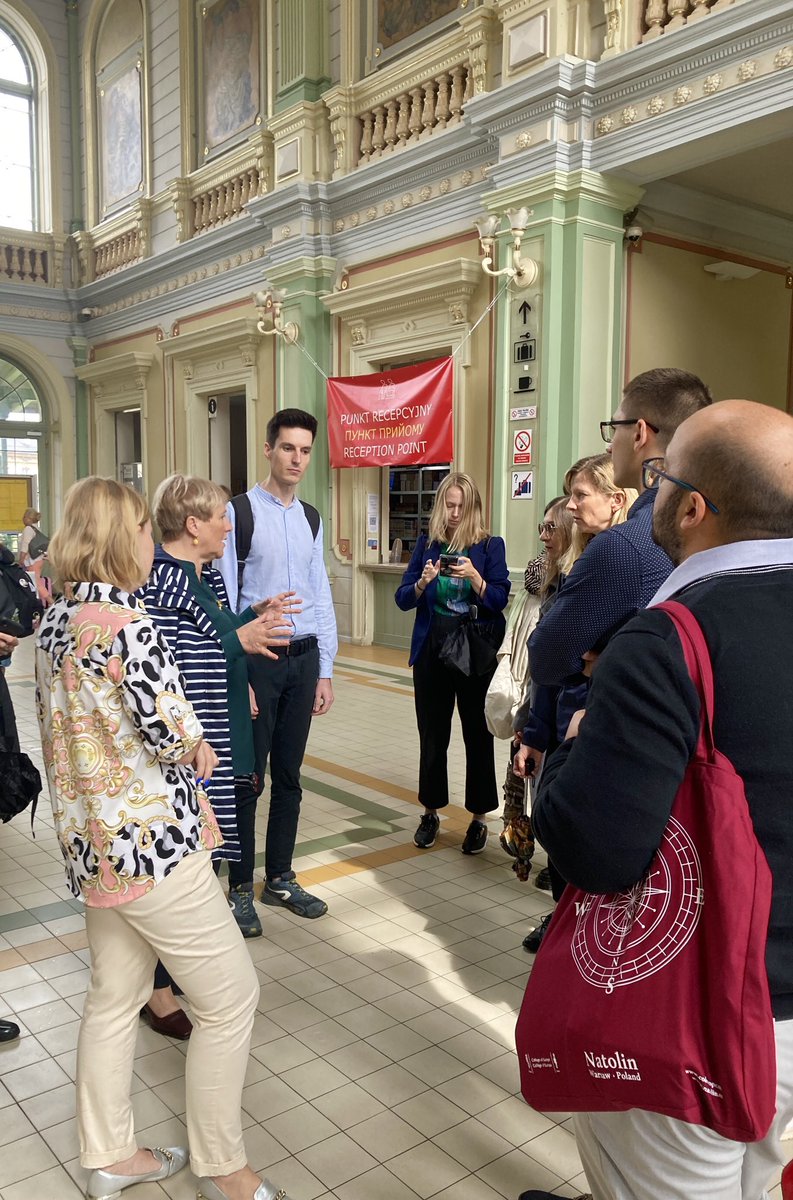 EUDiploAcademy's tweet photo. EUDA participants visited the Humanitarian Assistance Centre in Przemyśl, temporary safe haven for Ukrainian war refugees. Then, they visited the Przemyśl Railway Station, crucial arrival point for hundreds of thousands of Ukrainian refugees since 24 February 2022. https://t.co/pmnsZAN5Oe