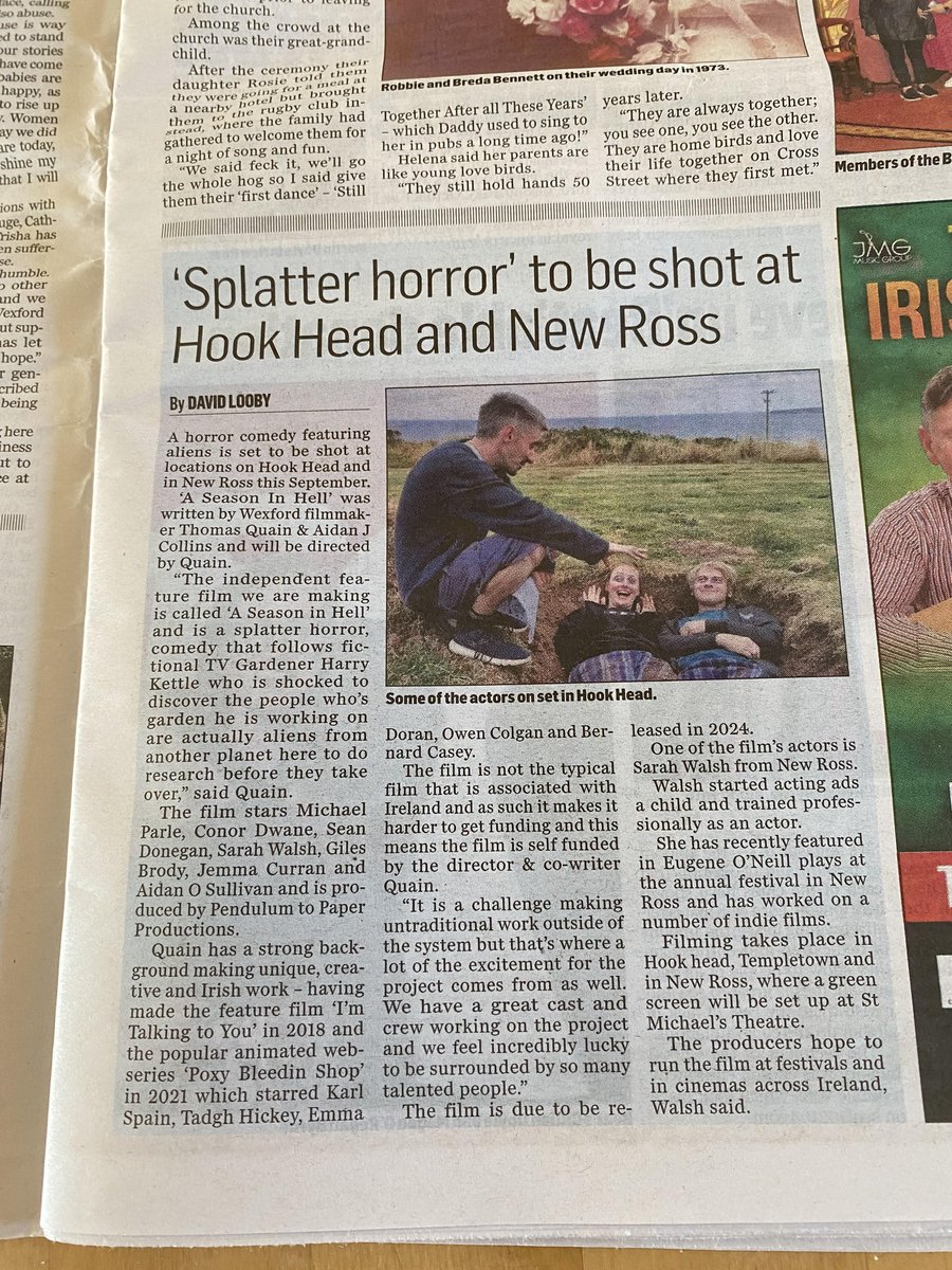 michaelparle2's tweet image. Its all happening onset @SeasonHellFilm thanks to @newrossstandard for the love, Stars @michaelparle2
@SarahWalsh8 @GilesBrody Sean Donegan &amp;amp; director
@insanityfactory #indiefilm #splatter #horror