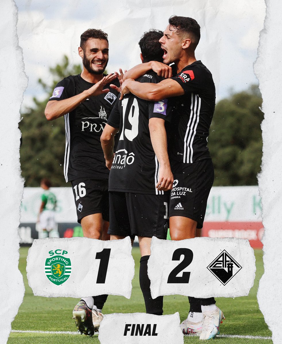 Final da partida com uma vitória da Briosa! 🖤

Três pontos muito importantes que vão diretos para Coimbra! Obrigada pelo vosso apoio do primeiro ao último segundo! 🙌

#SCPBAAC | 1-2 | #PuroFutebol